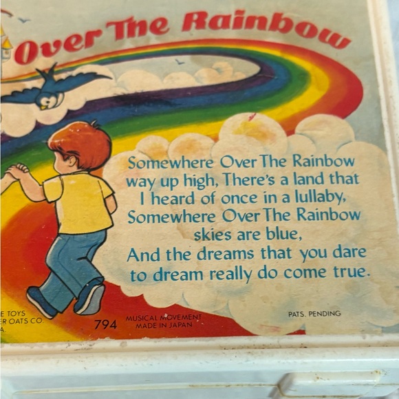 Vintage 1981 FISHER PRICE Over the Rainbow Radio Music Box Toy WORKS Windup - Picture 5 of 9